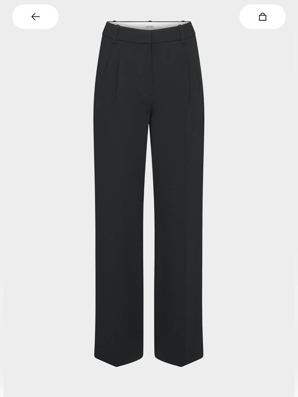 Aritzia Wilfred The Effortless Pant Crepette High Rise Wide-Leg Trouser in Black
